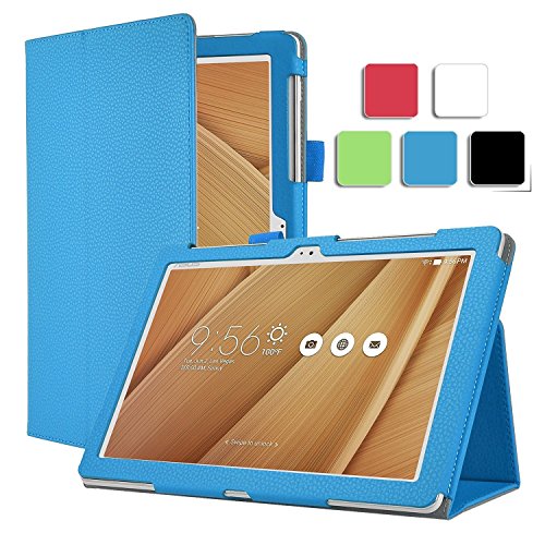 ELTD ASUS ZENPAD 10 Z300M / Asus ZenPad 10 LTE Hülle case- Leder Tasche Schutzhülle mit Standfunktion, Blue-Blau