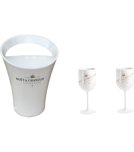 Moët Chandon Champagneglazen Goud Moët & Chandon 6x Ice Imperial Champagnerglas Echtglas Gold 1188473 Feestglazen Goud Metallic
