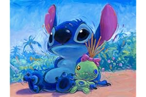 EOBROMD Stitch Diamond Painting Kits, 5D Stitch Diamond Painting Kits for Adults Stitch Diamond Art Kits Full Drill Gem Crystal Diamond Cross Stitch Picture Art Kits for Crafts Gifts 30x40cm