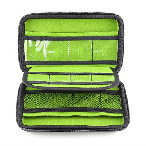 MagiDeal Aufbewahrungstasche Kabel Organizer Etui Rei  verschluss-Beutel H  lle Ideal f  r Reisen - Schwarz