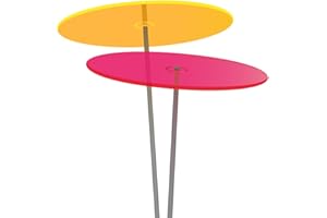 Cazador-del-sol ® - Original | Duo | Lot de 2 | Attrape-soleil jaune/rouge | Diamètre 20 cm | Hauteur 175 cm