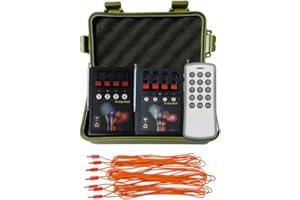 zenda club® Sistema di Trigger a Distanza per Fuochi d'Artificio – Kit Pirotecnico 8 Canali con Telecomando Senza Fili – Scatola di Immagazzinaggio Resistente