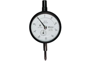 Mitutoyo 2046A, Analogico, 10 mm, 0,01 mm, fondello con asola, Scala progressiva, tipo ISO, Metrico