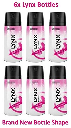 Lynx Attract for Her Body Spray 150ml (Pack of 6 x 150ml)