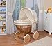 Produktbild WALDIN Baby Stubenwagen-Set mit Ausstattung,XXL,Bollerwagen,komplett,44 Modelle wählbar,Gestell/Räder natur unbehandelt,Stoffe gelb/beige/kariert