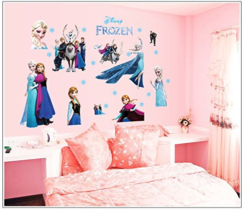 1 X NEW Large Size Frozen Queen Elsa Gefrorene Wandtattoos Wandsticker DIY Family Fashion Decoration Sticker - 3