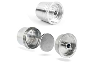 XBERSTAR Cialde di caffè in acciaio inossidabile, capsule riutilizzabili, tazza per macchina da caffè illy/Nespresso, gusci di capsula di caffè in acciaio inossidabile riutilizzabili