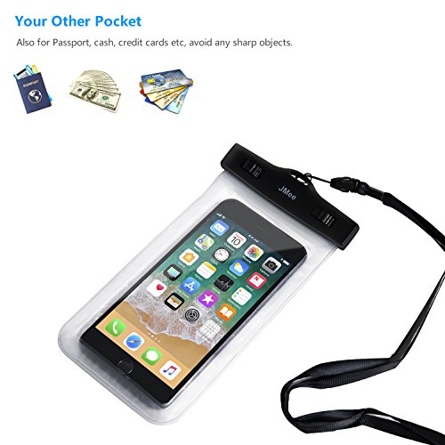 Custodia impermeabile universale, durevole impermeabile, Touch Responsive finestre trasparenti, sistema di chiusura ermetica per Phone, barca/escursionismo/nuoto/immersione