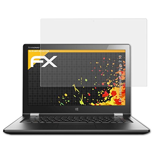 Lenovo IdeaPad Yoga 2 13 Displayschutzfolie - 2 x atFoliX FX-Antireflex blendfreie Schutzfolie