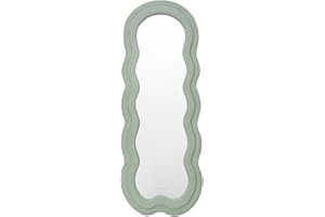 ‎FLAMINGUEO Flamingueo Standspiegel - Spiegel Groß, Asymmetrischer Spiegel, Teddy Wavy Mirror, Wandspiegel Ganzkörperspiegel, Deko Aesthetic, Room Decor