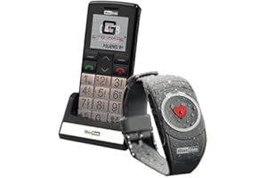 G-TELWARE Seniorenhandy mit SOS Armband MAXCOM MM715 Original Armbandsender