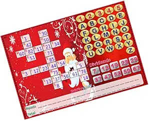 PartyStuff Christmas Theme Tambola Housie Tickets - Christmas Scrabble Pingu kukuba - Scrabble Pingu kukuba (16 Cards)