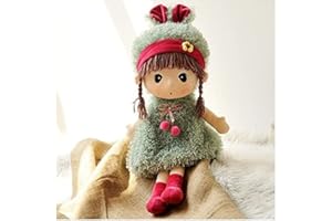 Qchomee Poupée de Chiffon Fille Mignonne Jouet en Peluche Bébé Douce Poupée Ornement Maison Mini-Princesse Plush Toys Toddler Cadeau de Naissance Anniversaire Valentin Noël-45CM