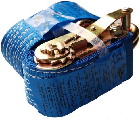 DJM Ratchet Tie Down Straps with Claw Hooks 3mtr x 50mm 2000kg 2 Pack