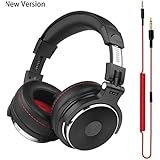 OneOdio DJ-Kopfhörer für Studio Monitoring / Mixing Schalldämmung 90 ° drehbares Gehäuse &amp; 50mm Treibereinheit / Protein Leder Ohrmuscheln, Over Ear DJ Headset Stereo Kopfhörer mit Mikrofon Headphone