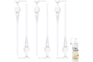 DEVANTIA 6 Stück Dosierpumpe für Best Body Nutrition - Sirupspender Pumpspender für 500ml/1000ml und 28/410 Gewindebehälter Flasche, Pumpkopf für Sirup Shampoo Conditioner (Weiß, 0.5/1L)