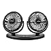 Price comparison product image KEYNICE Electric Car Air Fan, 360° Rotating Free Adjustment Dual Head Cooling Fan 3 Speed Adjustable, Quiet USB Fan for Car/Home/Office- Black