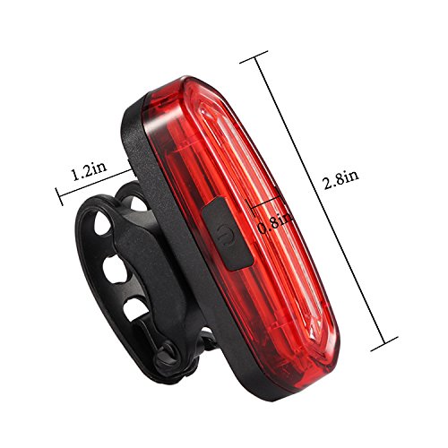 Keten Fahrradrückleuchte, wasserfeste LED-Leuchte, aufladbar per USB, COB, Fahrradrückleuchte mit 6 Lichtmodi für nächtliche Radtouren - 5