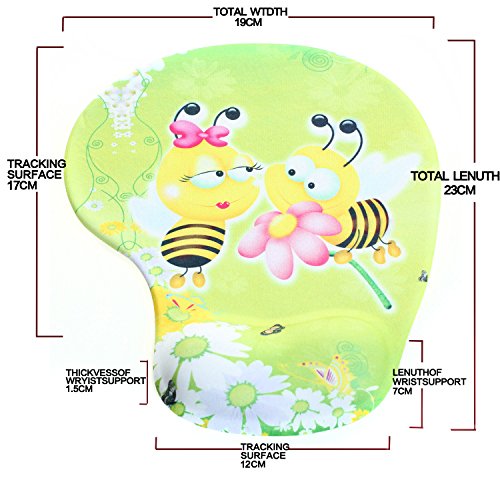 HIMRY Handgelenkauflage Mouse pad mit Gel Handgelenkunterlage Mouse pad mit Gel, Gel Mauspad, KXC5100 twobees - 2