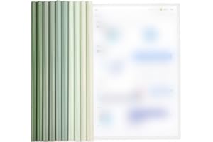 PYEUIFT 10 Stück Ordnerschieber, A4 Sliding Bar Binder, Kunststoff Sliding Bar Binder, Kunststoff Bericht Abdeckungen, Klemmschienen, Schiebebinder(Grün