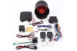 JIULAN Keyless Entry Auto Alarm Sicherheitssystem mit 2 Fernbedienungen Sirene für Autoalarm Auto-Sicherheitssystem Auto-Alarm Fernbedienung Universal Auto Alarm Auto-Sicherheitsschutz Universal Auto S