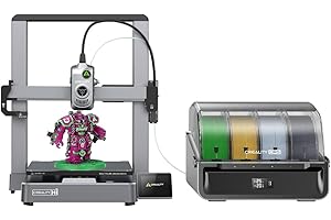 COMGROW Impresora 3D Creality Hi Combo (A), Impresora 3D Multicolor con CFS, Velocidad de impresión de 500 mm/s, premontaje del 95%, servomotor Paso a Paso XY y autonivelación, 10,24 x 10,24 x 11,81 pulg