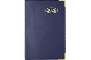 Orbitron 2026 POCKET DIARY - Week To A View - Soft Vinyl Cover - Black Blue or Red (Blue)