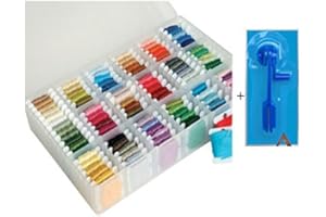 2AINTIMO SCATOLE Scatola Porta Filo/MATASSINE per Ricamo +100 FARFALLINE + MOLINELLO