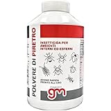 Magazzini GM Polvere di PIRETRO, Insetticida Naturale Polvere di Piretro, Azione Rapida, Basso Tossicità per Uomo e Animali, 