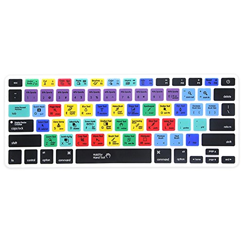 Balai Adobe Photoshop Quick Keyboard Funktionelle Silikonabdeckung Tastenkombinationen Tastaturabdeckung für Macbook Pro Air 13 15 17 Protector Aufkleber, US-Version for PS