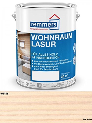Remmers Wohnraum-Lasur - weiß 2.5ltr