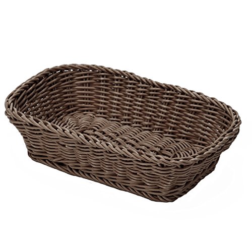 Saleen Mehrzweck-Korb, Gastrotauglich, Rechteckig, 26,5 x 19 x 7 cm, Kunststofffaser, Dunkelbraun, 02036106101
