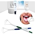 Amigozz Oral Tongue Cleaner Scraper, 2 pcs(color & design may vary)