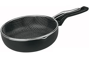 MGE - Frittierpfanne - Induktion Schnell - Bratpfanne - Fritteuse - Wok - Schwarz - 26 cm