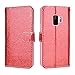 Produktbild SMART LEGEND Samsung Galaxy S9 Hülle, Handyhülle Glitzer Bling Luxus Schutzhülle PU Leder Wallet Flip Case Bumper Lederhülle Ledercase Klapphülle Ultra Slim Dünn mit Kartenfach Standfunktion Klappbar Magnetisch Silikon Backcover Etui für Samsung Galaxy S9 - Rot