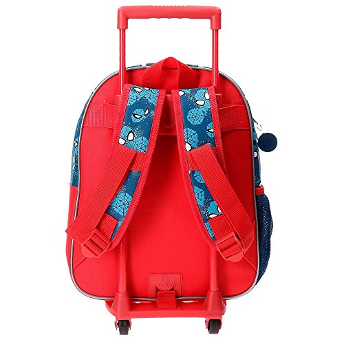 MarvelSac à dos idéal pour la maternelle 33cm, avec chariot et partie frontale en 3D Spiderman Neo