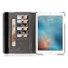 Produktbild iPad Mini Rotierende Hülle | JAMMYLIZARD Ledertasche Flip Case [360 Grad Drehbare Tasche] Leder Smart Cover Retro Lederhülle für iPad Mini 3 (mit Retina), iPad Mini 2 und iPad Mini, Grau