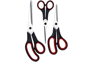 ‎IDEEN MIT HERZ Ideen mit Herz Softgrip-Scheren aus Edelstahl | 3 Stück: 24,5 cm, 20 cm und 17 cm | Scheren-Set für Zuhause, Haushalt, Handwerk, Schule, Basteln und Büro