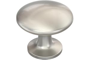 LONTAN 10 Pack Brushed Nickel Door Knobs Drawer Knobs for Kitchen Door Cabinet Pulls Zinc Alloy Kitchen Cupboard Furniture