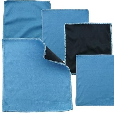 ECO-FUSED Chiffons de Nettoyage en Micro-Fibre - Ensemble de 5 Chiffons de Nettoyage Double Face ( 6,6 pouces x 6,2 pouce) - Chiffon en Micro-Fibre et en Daim pour Nettoyer les Téléphones Portables, téléviseurs LCD et Écrans d'Ordinateur Portable, le…