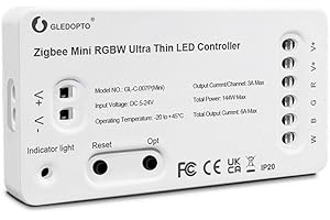 lighteu®, GLEDOPTO Zigbee RGBW Ultra cienki kontroler LED Pro Alexa Voice/Hub APP/pilot DC5-24V, GL-C-007P (mini)