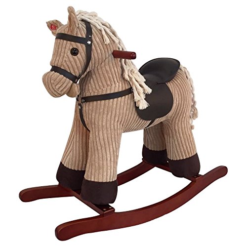 Sweety-Toys 6816 LOOPIE Schaukelpferd beige/khaki super- süß, sehr edel CORD COTTON - 2