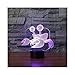 Produktbild Krabben Nachtlicht Illusion Lampe Nachttischlampe, 7 Farben ändern Touch-Schalter Schreibtisch Dekoration Lampen Geburtstag Weihnachtsgeschenk mit Acryl Flat & ABS Basis & USB-Kabel