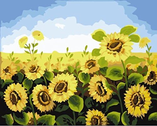 TERMV DIY Hand Painted Canvas Oil Painting Kit Frameless Paint Number Canvas Colorful Home Wall Decoration,D-40*50cm