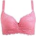 Produktbild Bra Home Damen 3/4 Cups Dessous Dessous Spitze Unterwäsche Dessous Everyday Plus Size BHS (Color : Watermelon Red, Size : 36D)