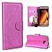 Produktbild Ledertasche Spiegel Hülle für Samsung Galaxy A3 2017, Handyhülle Lederhülle Case für Samsung Galaxy A3 2017 / A320, Schutzhülle Schmetterling Blumen Elegant Muster für Samsung Galaxy A3 2017 / A320, ZCRO Etui Schale Brieftasche Cover mit Spiegel Mirror Design Multifunktional Handytasche Hüllen Extra Dünn Wallet Flip Case Cover Kartenfach Standfunktion Klapphülle im Bookstyle Magnetisch Schutz Tasche für Samsung Galaxy A3 2017 / A320 (Rosa)