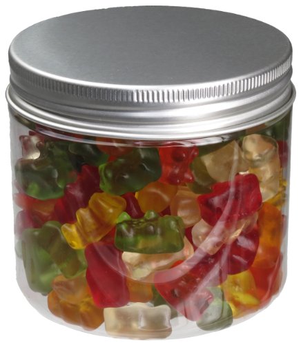 Tarros de 478 ml de PET transparente, con tapa de aluminio, 20 piezas