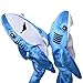 Produktbild Ohwens Fashion Adults Kids Jumpsuit Cosplay Costume Shark Stage Clothing Fancy Dress Halloween Christmas Props Partei Karneval Halloween Weihnachten Hai clubwear Cosplay Maske Kostüm für
