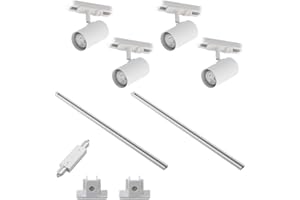 Lindby Track Lighting 1-Phase 'Linaro' dimmable (Modern) in White Made of Metal for e.g. Hallway (4 Light Sources, GU10) from High-Voltage Track Lighting