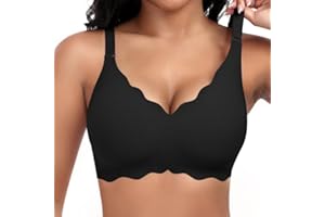 Cavotor Non Wired Bras for Women Seamless Support Wireless Bra for Large Breasts Comfort Soft Bras Ladies T Shirt Bralettes with Extra Extender
